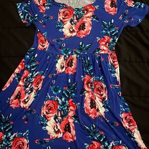 Vibrant Floral Kids and Women’s Dress